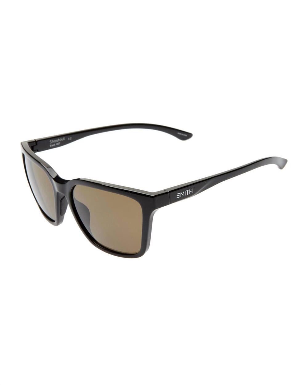 NEW SMITH men's shoutout chromapop polarized sunglasses in black gray green